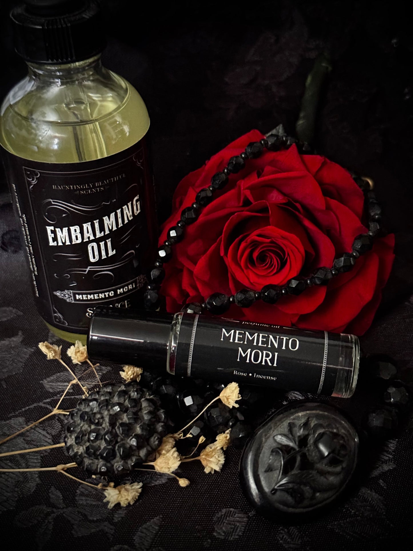 Memento Mori - Embalming Lotion Oil - (rose, incense)