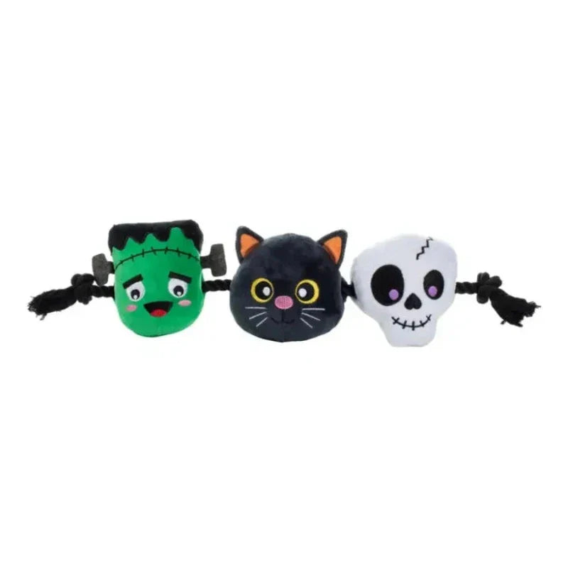 Halloween My Boo Crew Plush Squeak Rope Tug Dog Toy Set