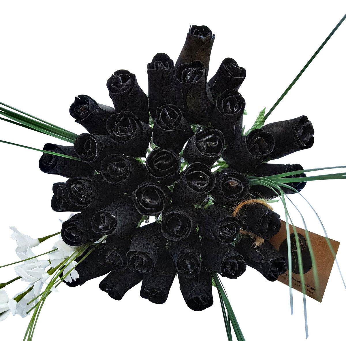 Halloween Wooden Rose Bouquet – All Black