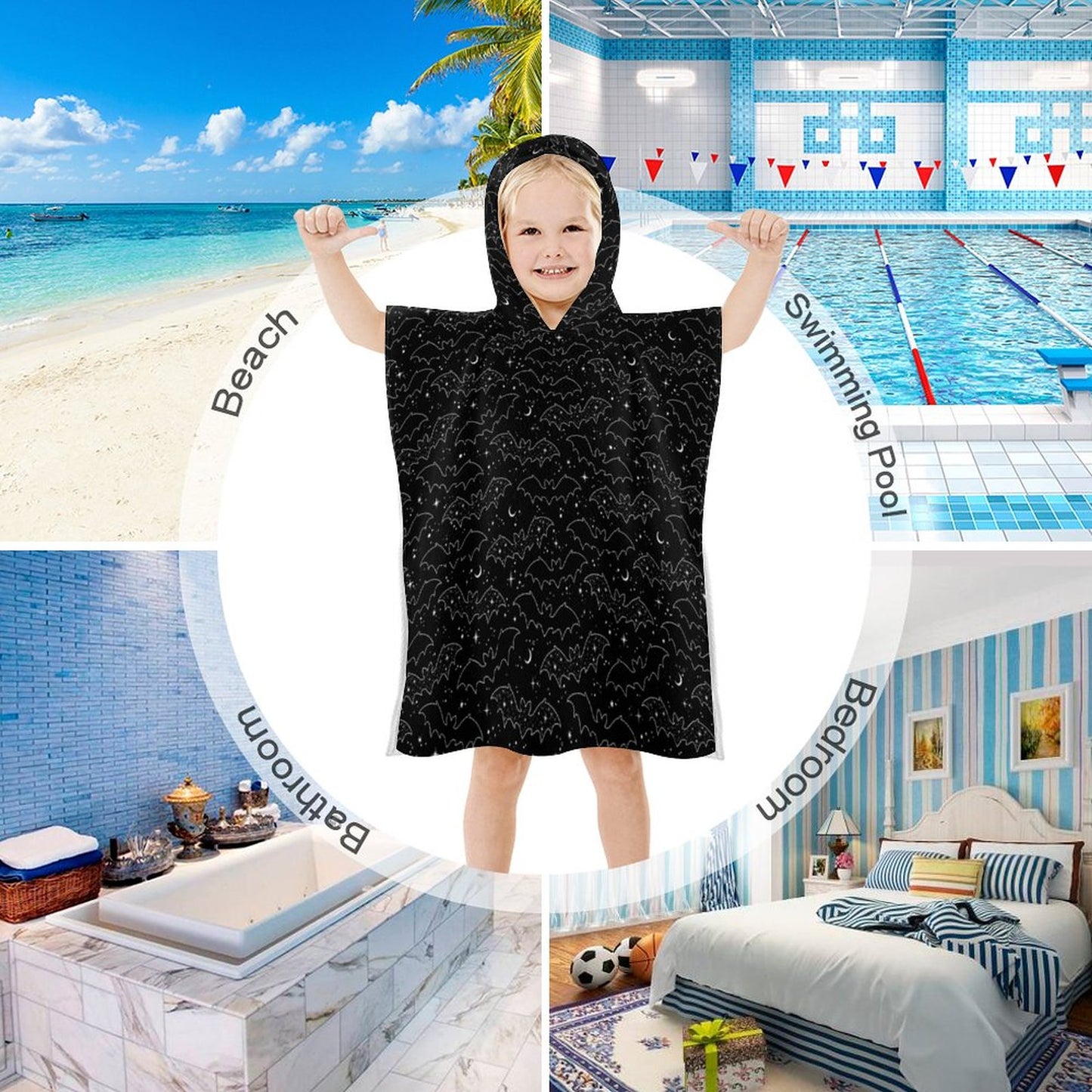 Celestial Bat Hooded Towel (Toddlers/Kids) - PRE ORDER