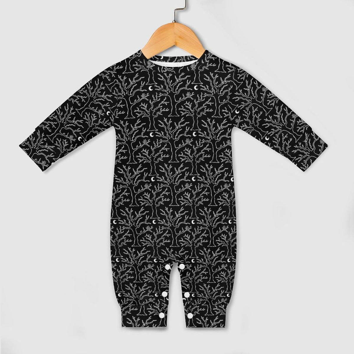 Haunted Forest Cotton Long Sleeve Baby Romper - PRE ORDER