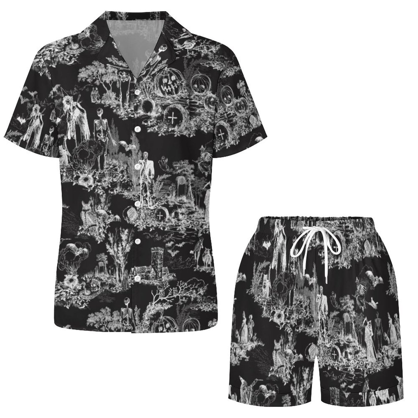 Halloween Toile Button Down PJs (Adults) - PRE ORDER