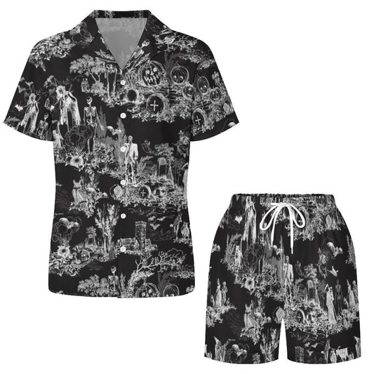 Halloween Toile Button Down PJs (Adults) - PRE ORDER