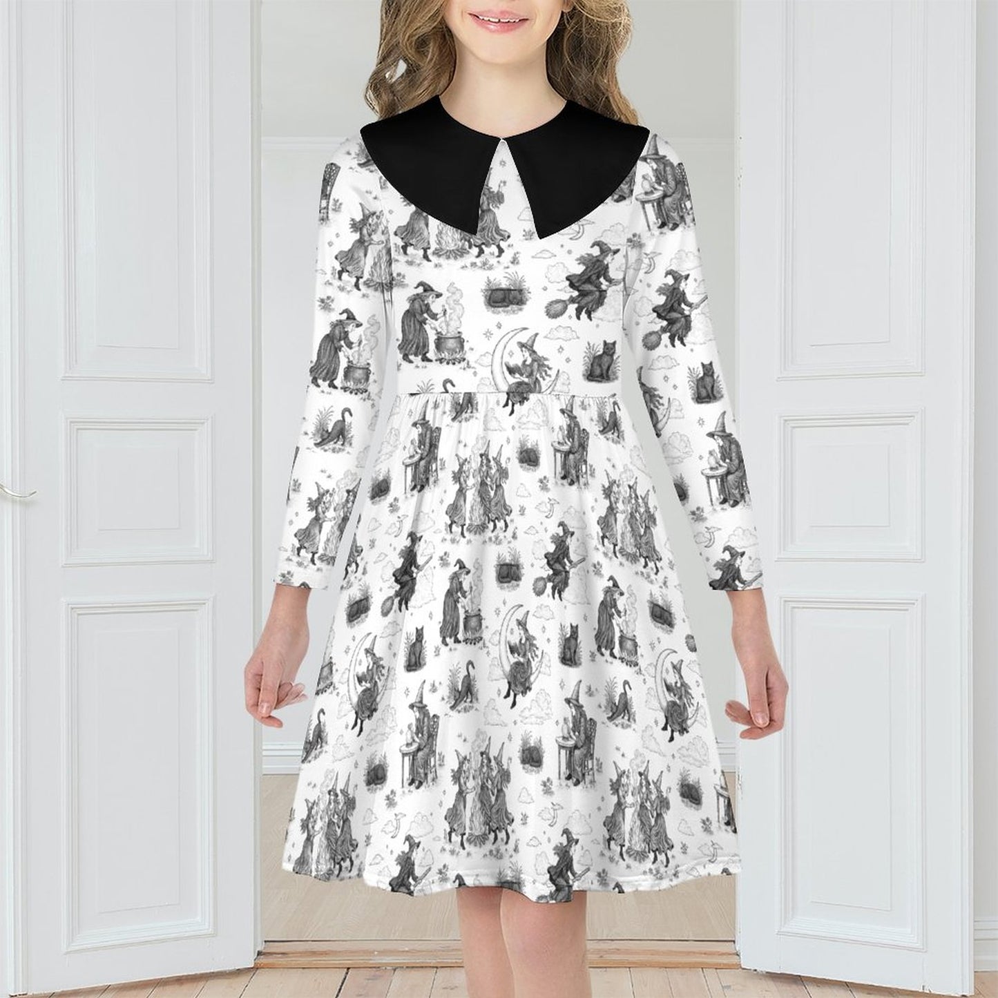 Witchy Toile Collared Dress (Kids) - PRE ORDER