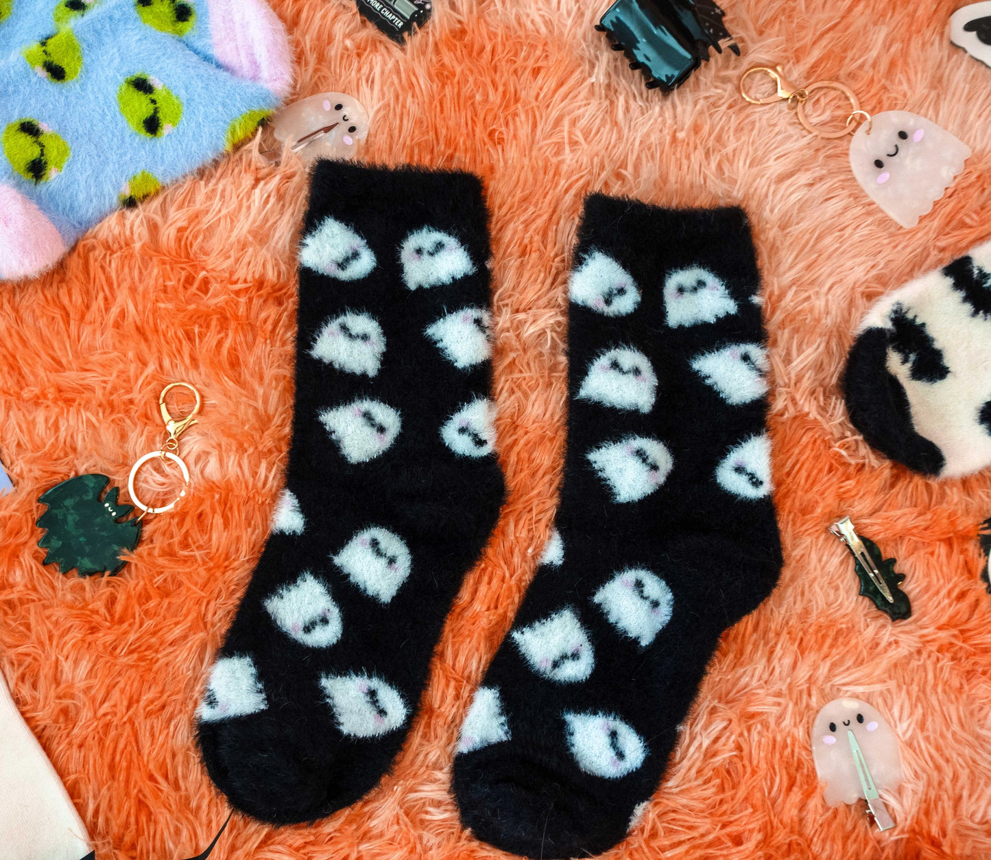 Fuzzy Ghost Socks (Adults)