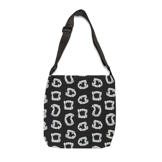 Vampire Teeth Adjustable Tote Bag