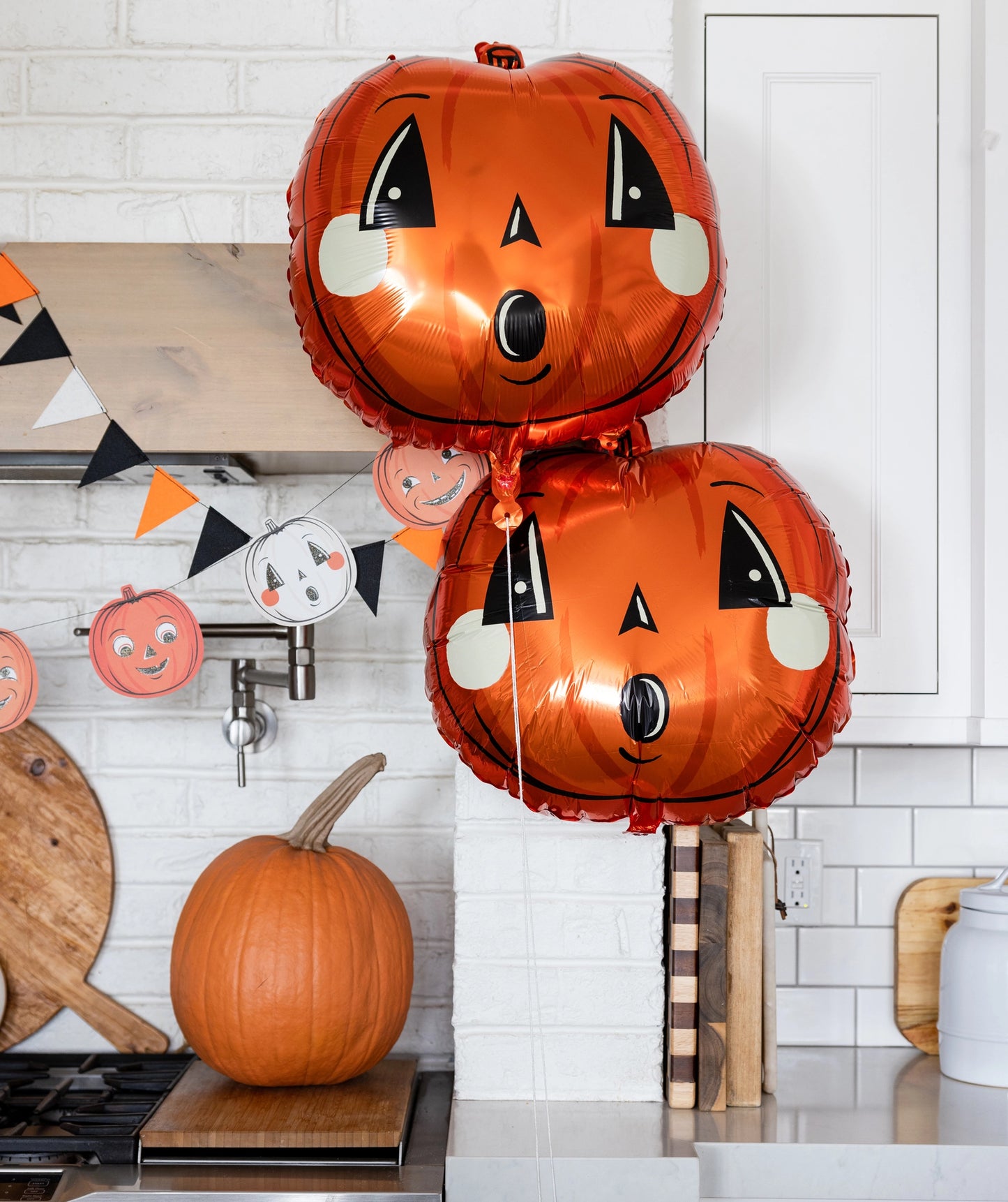 Vintage Jack O' Lantern Mylar Balloon