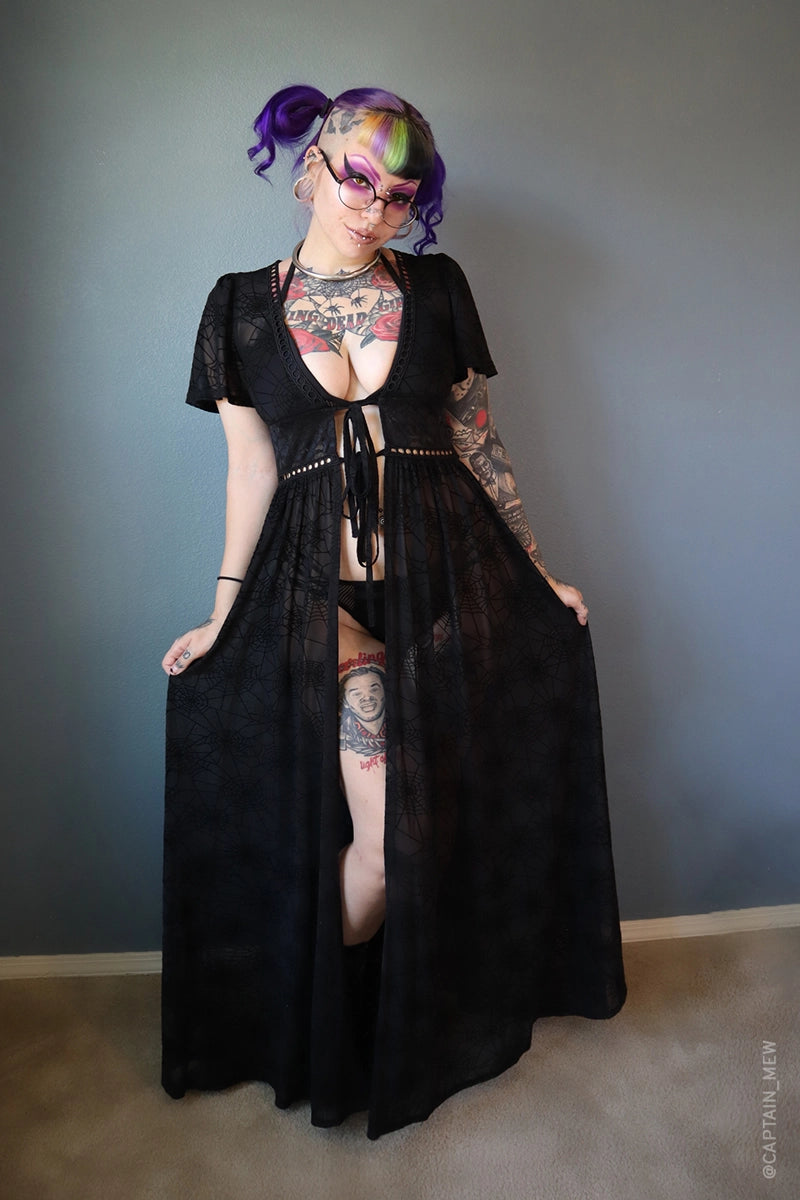 Spiderweb Maxi Duster (Size X-Small Only Left)