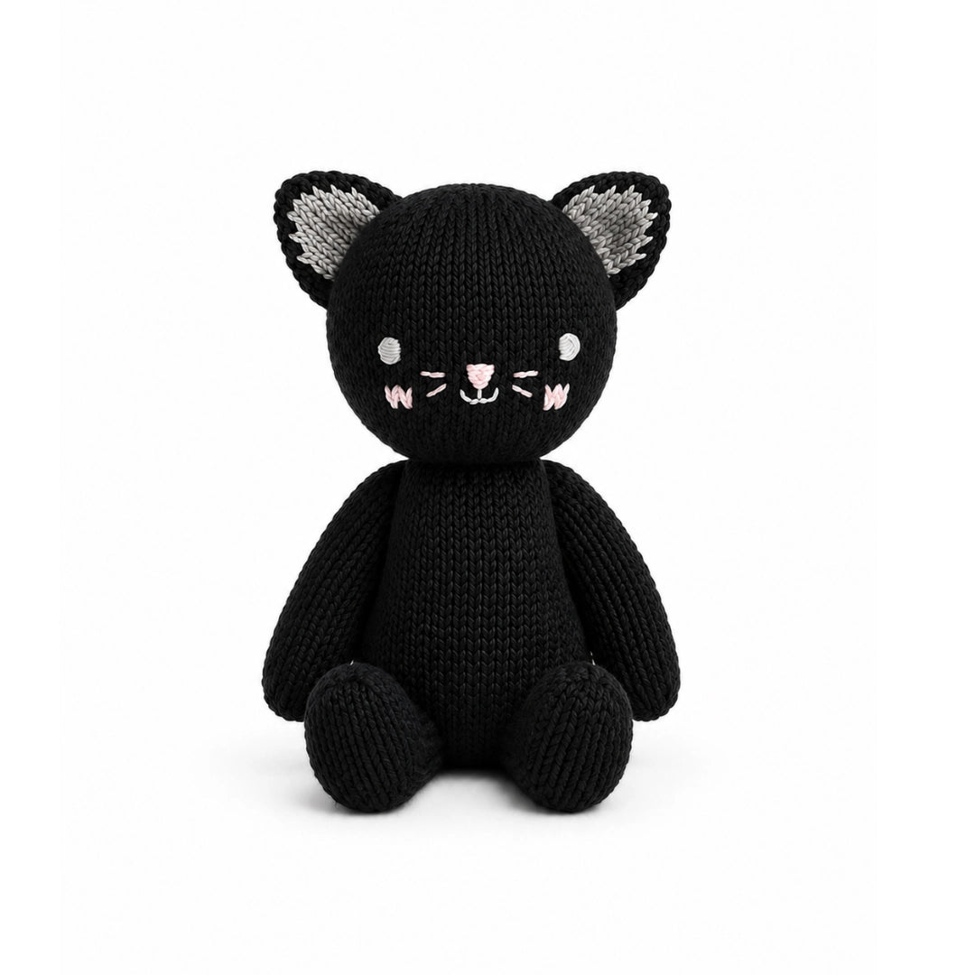 Black Cat Knit Toy