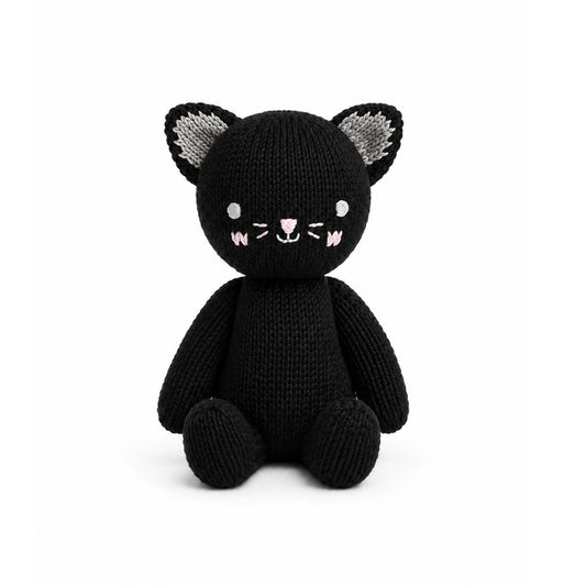 Black Cat Knit Toy