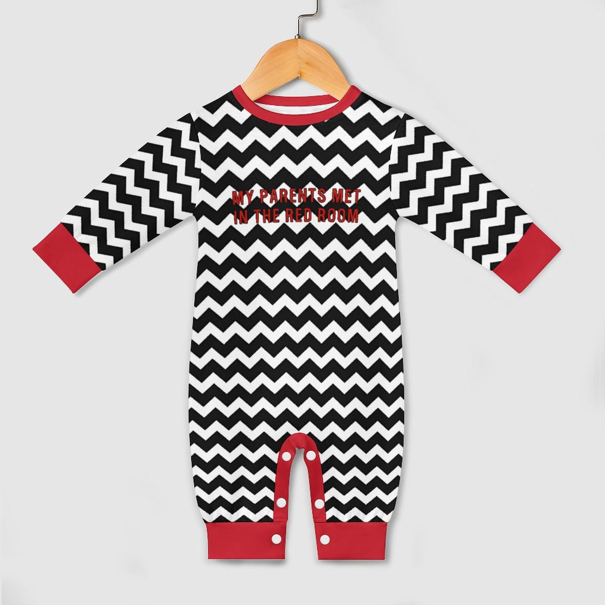 Red Room Cotton Long Sleeve Romper (Babies/Toddlers) - PRE ORDER