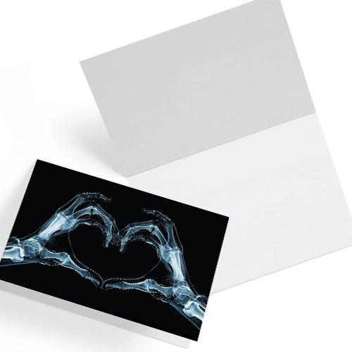 Skeleton Hands Heart Card