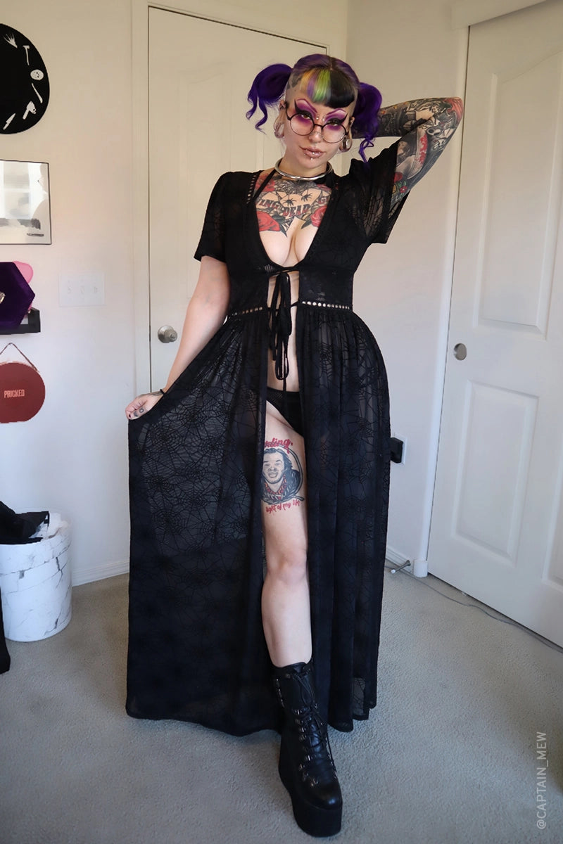 Spiderweb Maxi Duster (Size X-Small Only Left)