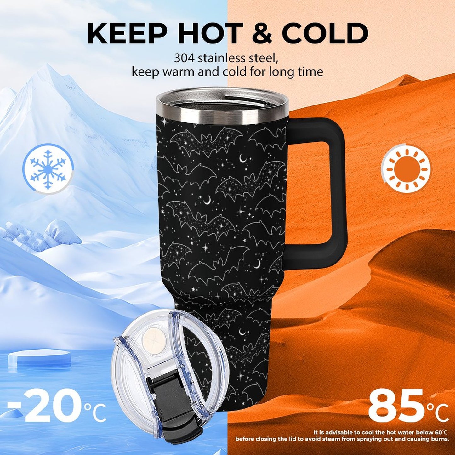 Celestial Bat 40oz Insulated Tumbler - PRE ORDER