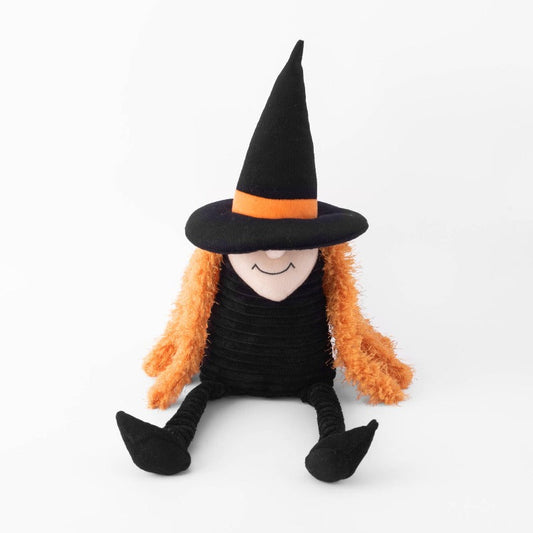 Halloween Crinkle Witch Plush Squeak Dog Toy