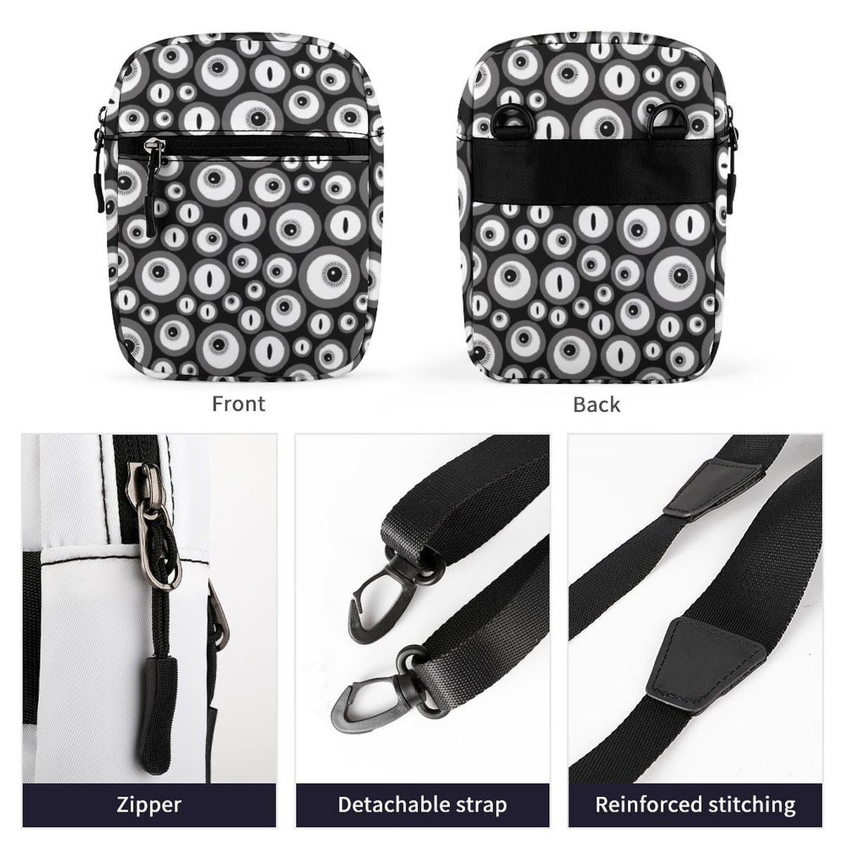 Creepy Eyes Small Crossbody Bag - PRE ORDER