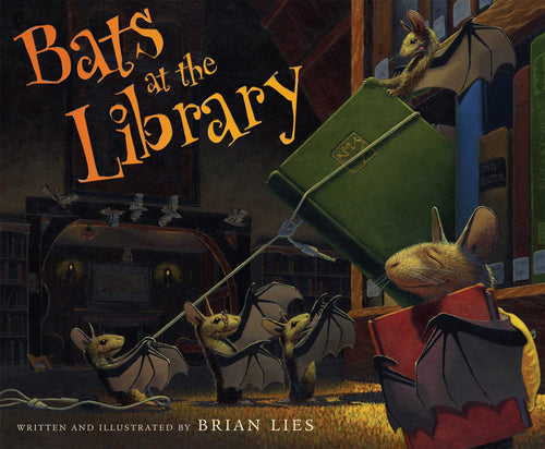 Murciélagos en el libro de la biblioteca 