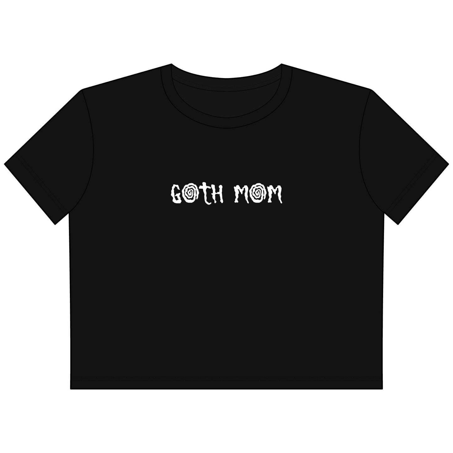Whimisical Goth Mom Cropped Boxy Tee (Adults)