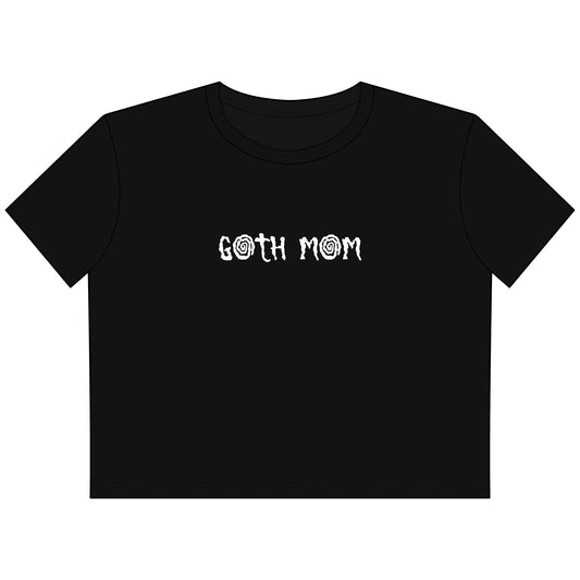 Whimisical Goth Mom Cropped Boxy Tee (Adults)