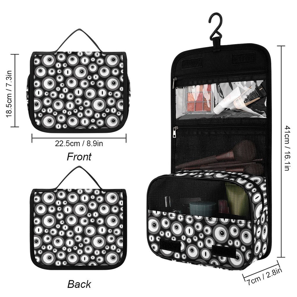 Creepy Eyes Hanging Toiletry Bag - PRE ORDER