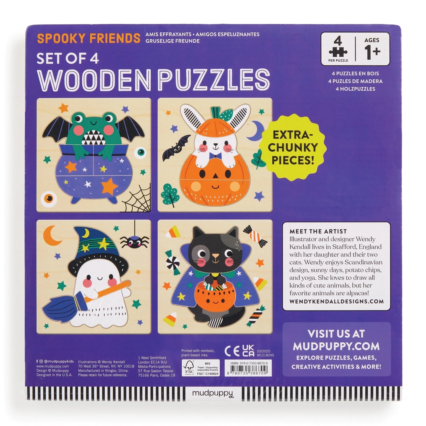Spooky Friends Wooden Puzzle