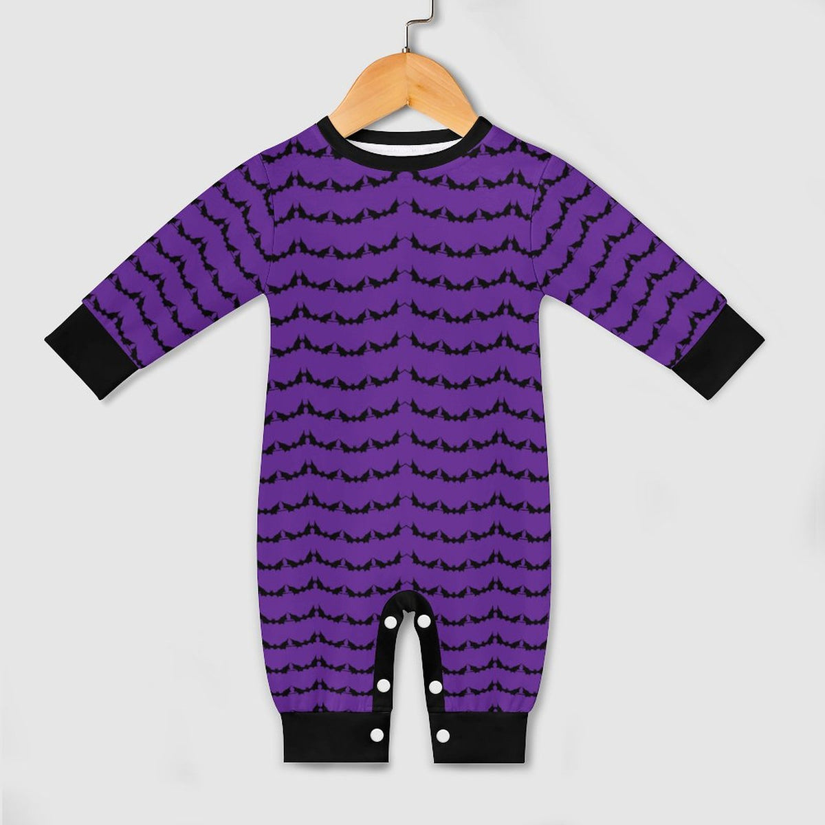 Bat Banner Cotton Long Sleeve Baby Romper - PRE ORDER