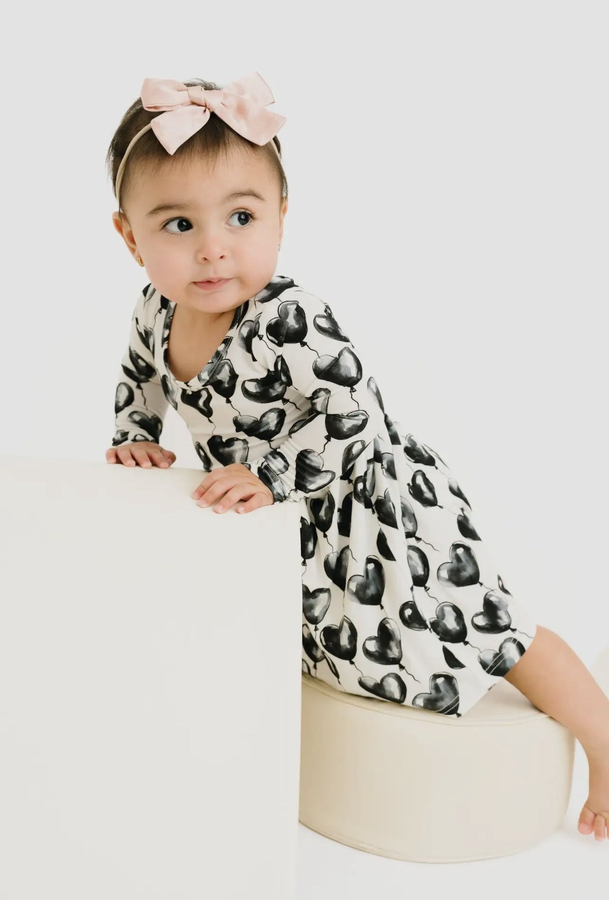 Black Hearts Balloons Bamboo Dress