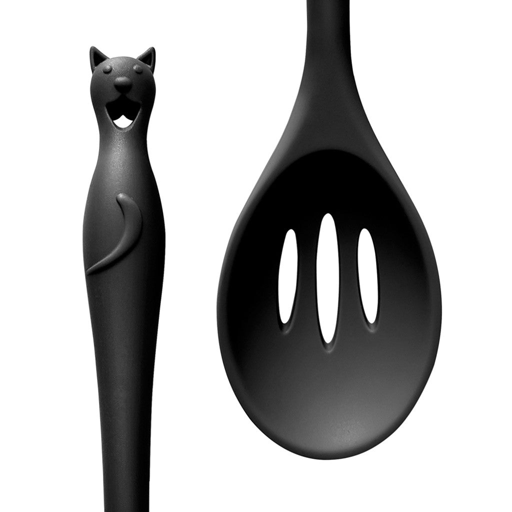 Black Cat Slatted Spoon