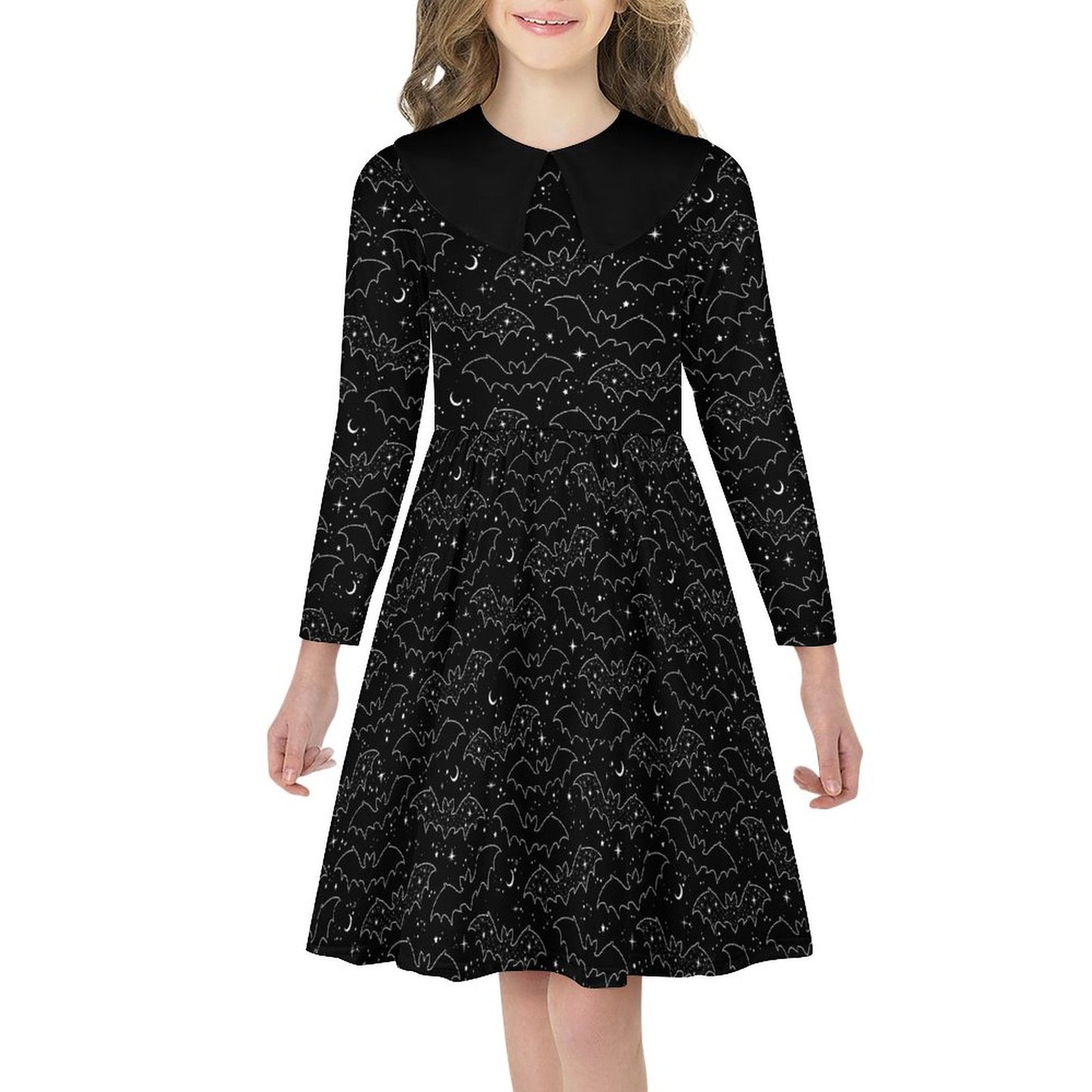 Celestial Bats Collared Dress (Kids) - PRE ORDER