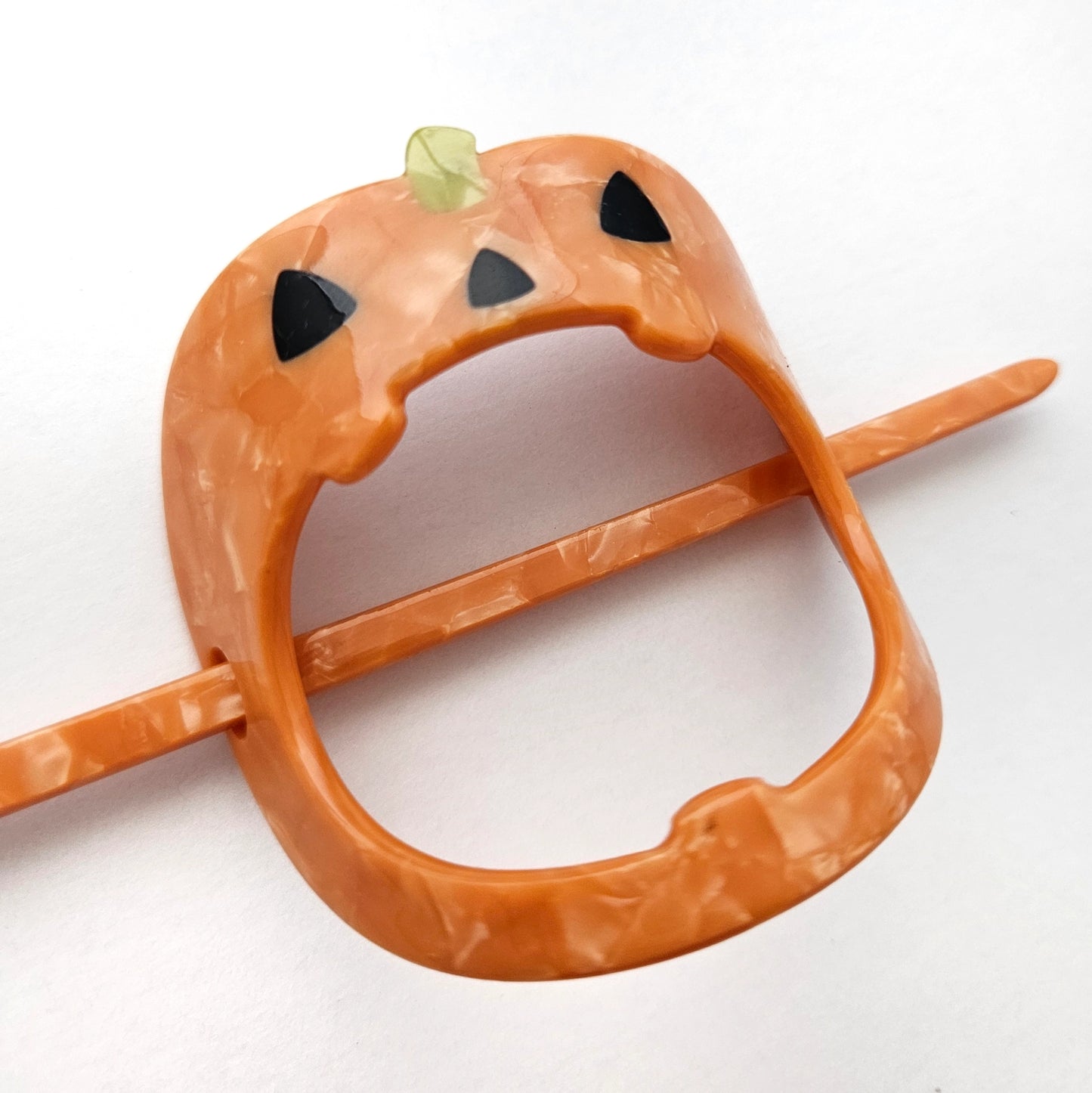 Pumpkin Oval Hair Stick