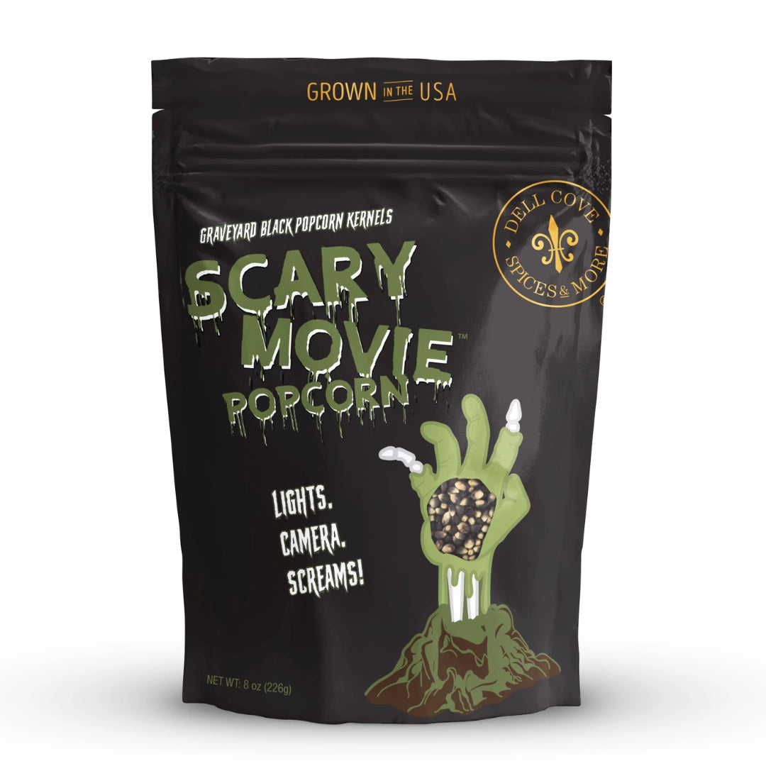 Scary Movie Popcorn Kernels in Graveyard Black