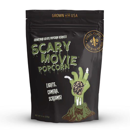 Scary Movie Popcorn Kernels in Graveyard Black