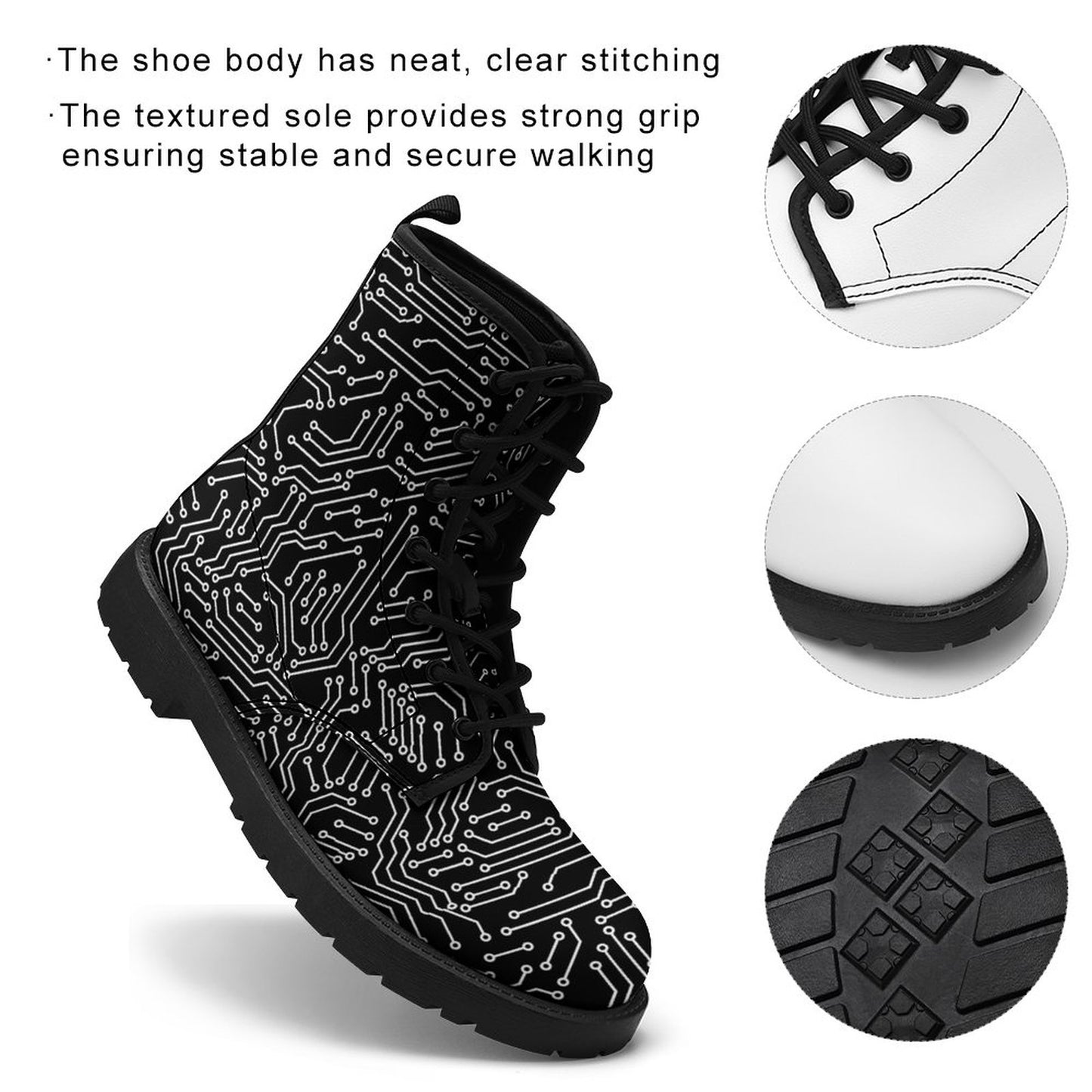 Techno Witch Combat Boots (Adults) - PRE ORDER