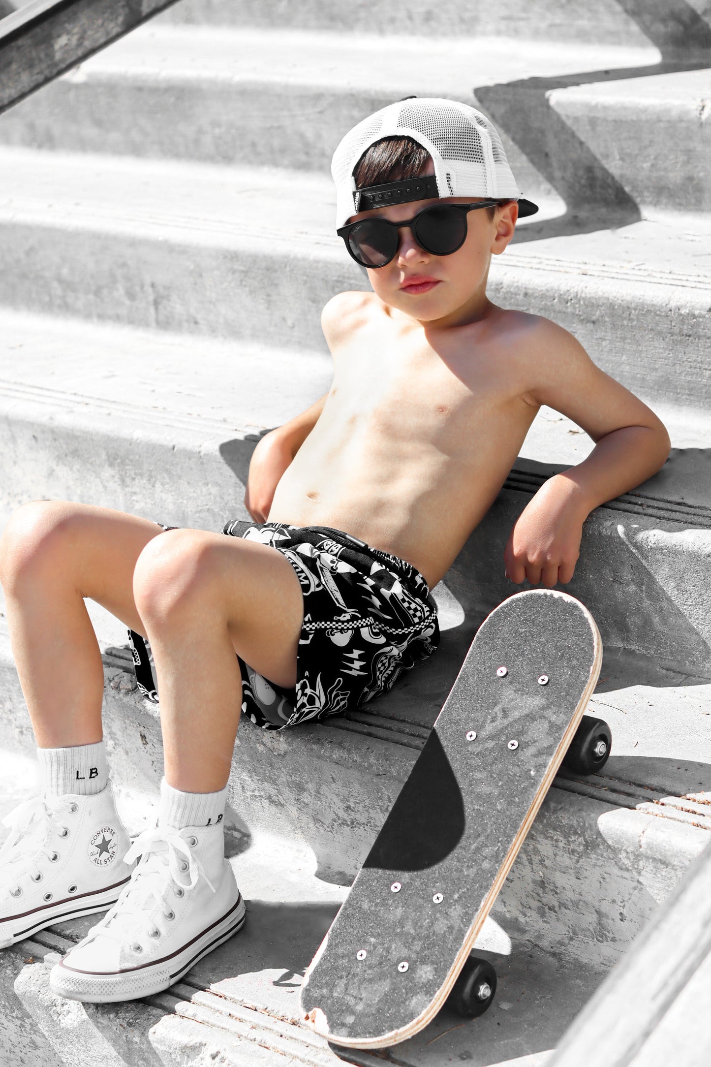 Hybrid Swim Trunks in Cool Kid [Midnight Edition]