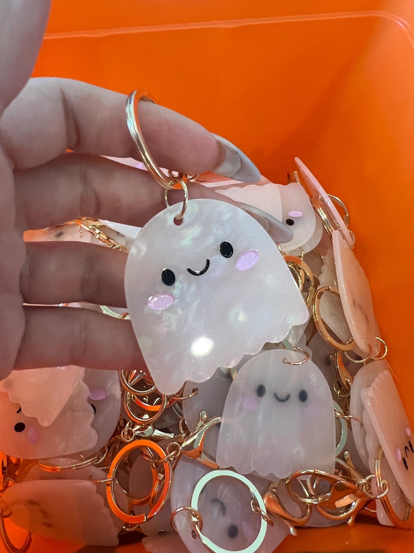 Marbled Ghost Keychain