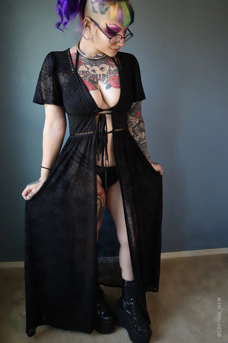 Spiderweb Maxi Duster (Size X-Small Only Left)