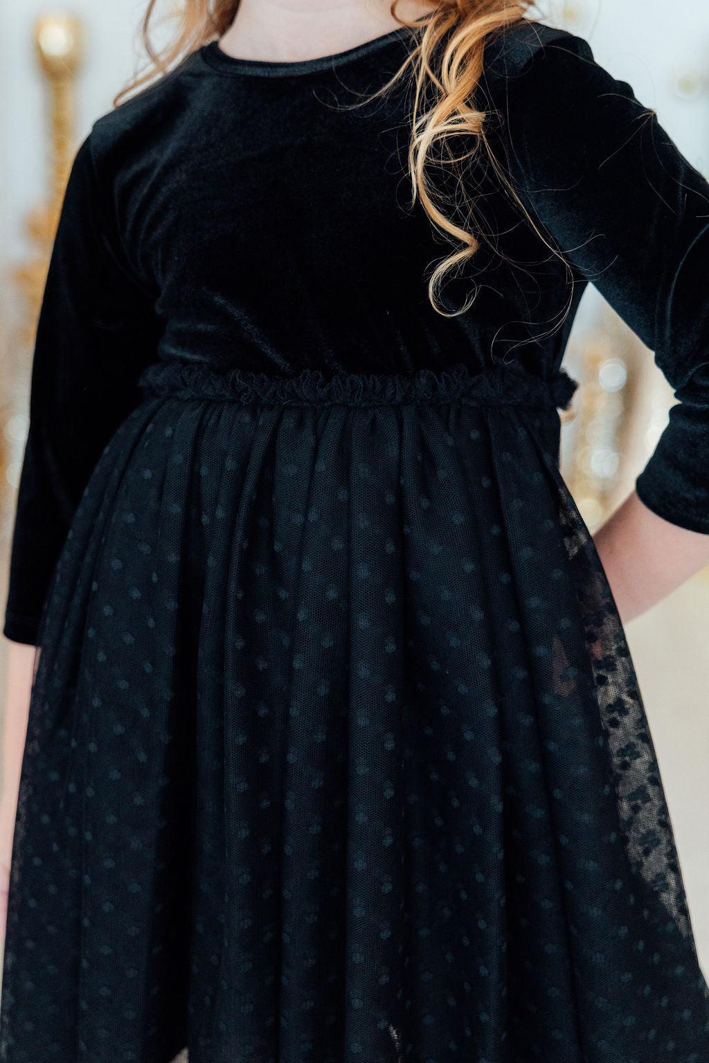 Black Velvet Tutu Dress