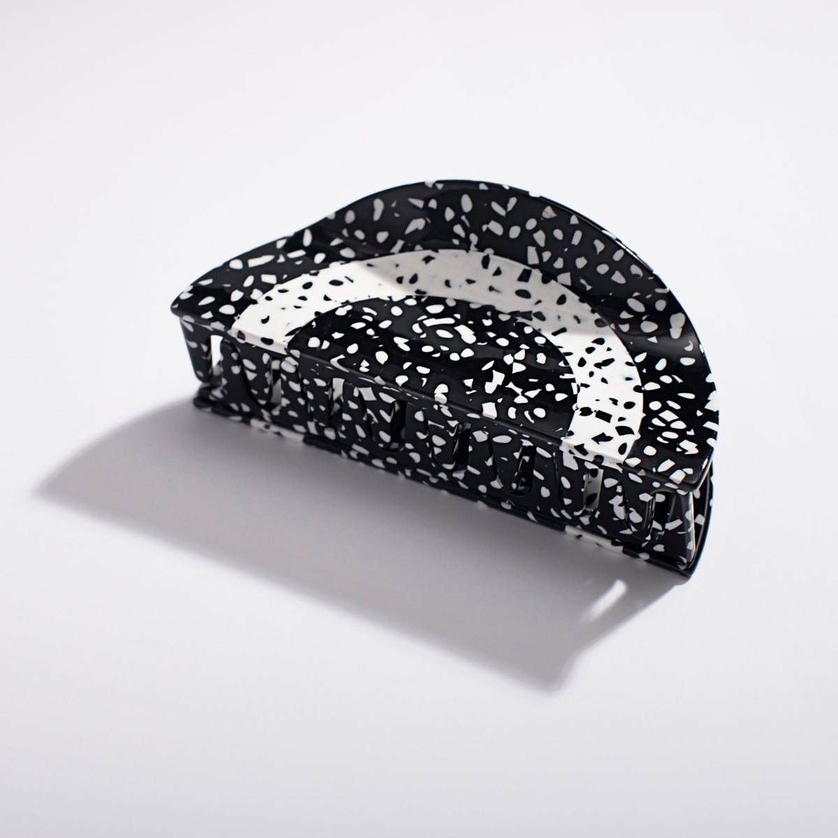 Black and White Rainbow Hair Claw