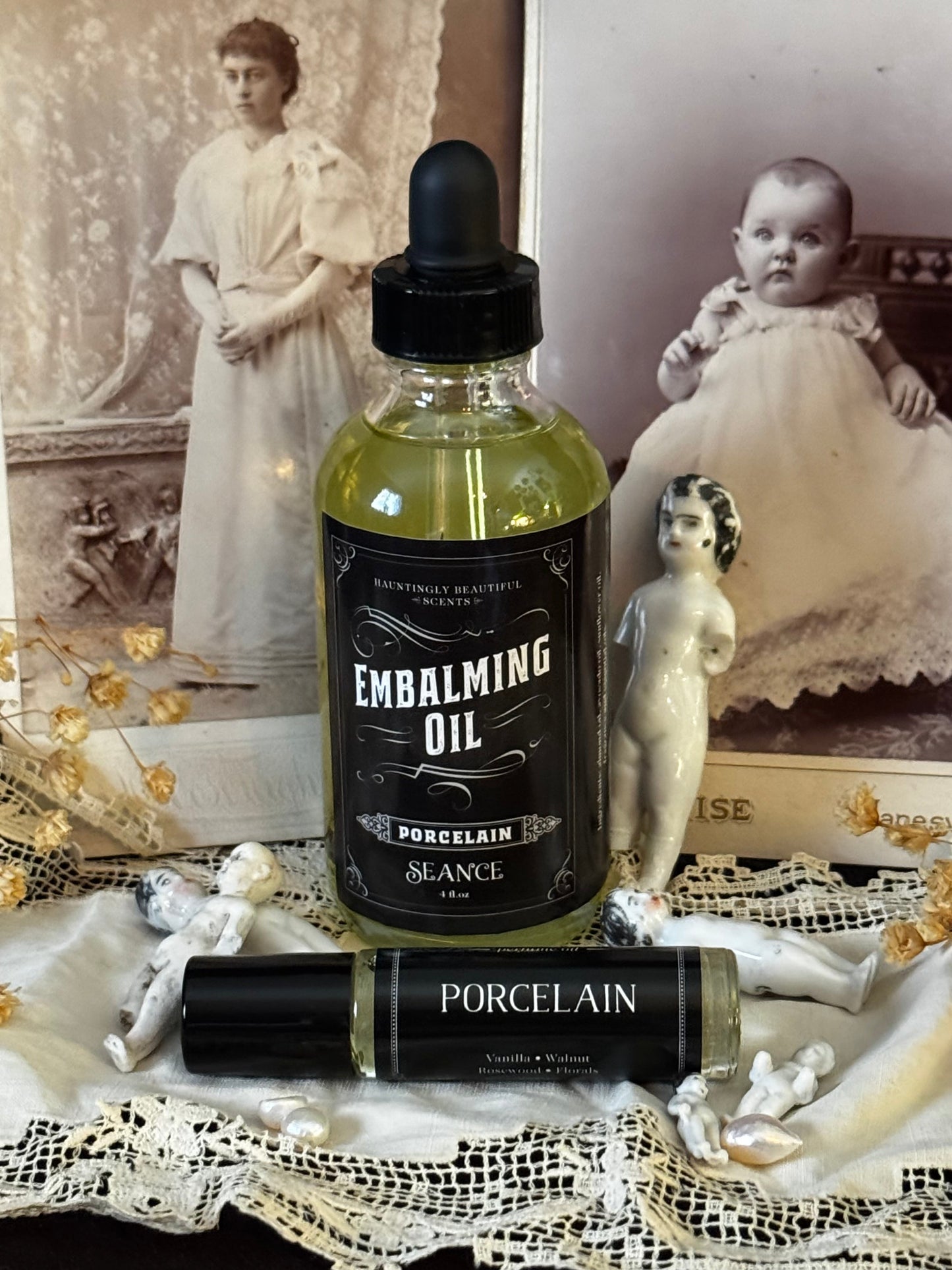 Porcelain - Embalming Lotion Oil - (vanilla, walnut, floral)