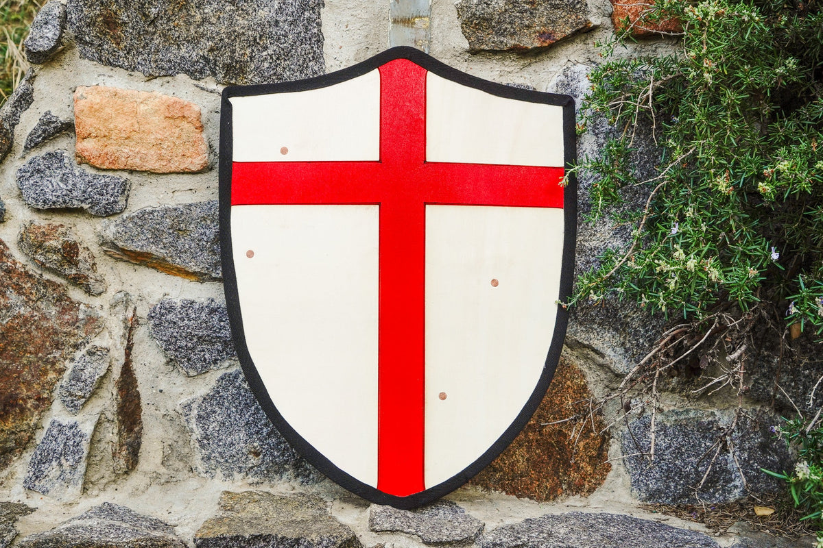 Handmade 18" Red Cross Heater Shield For Costume, Play or Wall Art