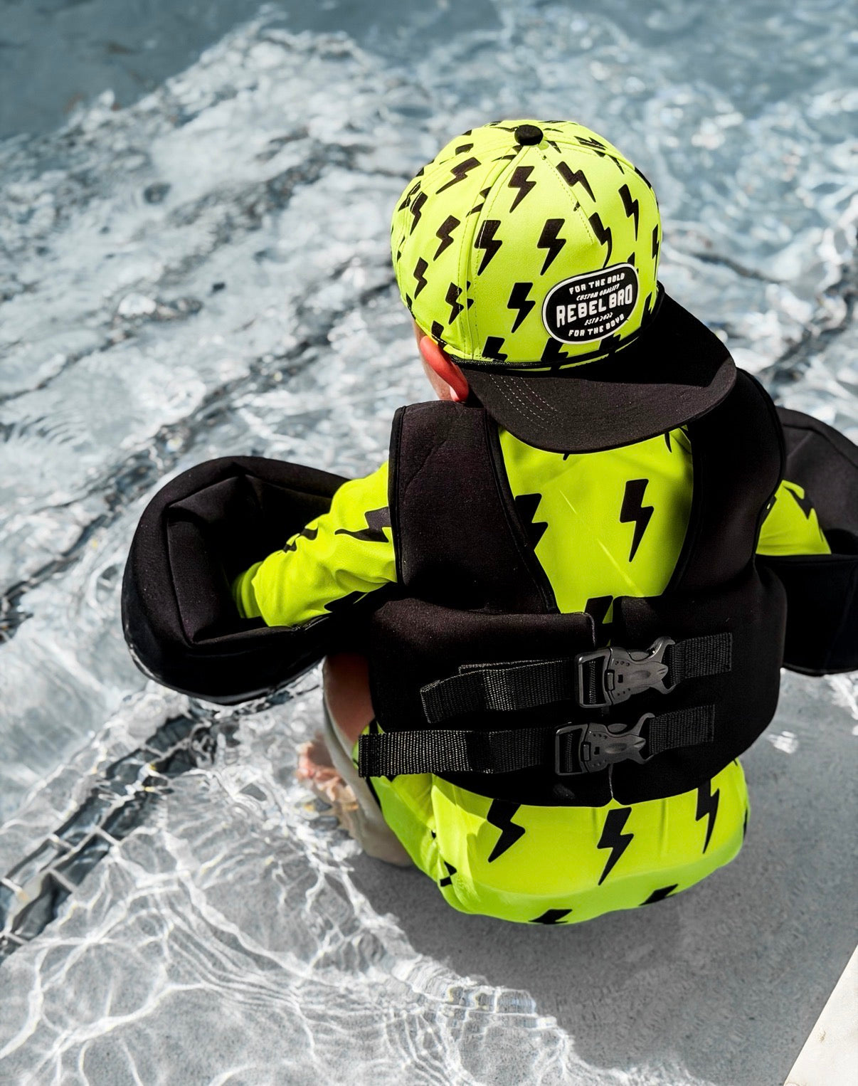 Neoprene Swim Vest in Black