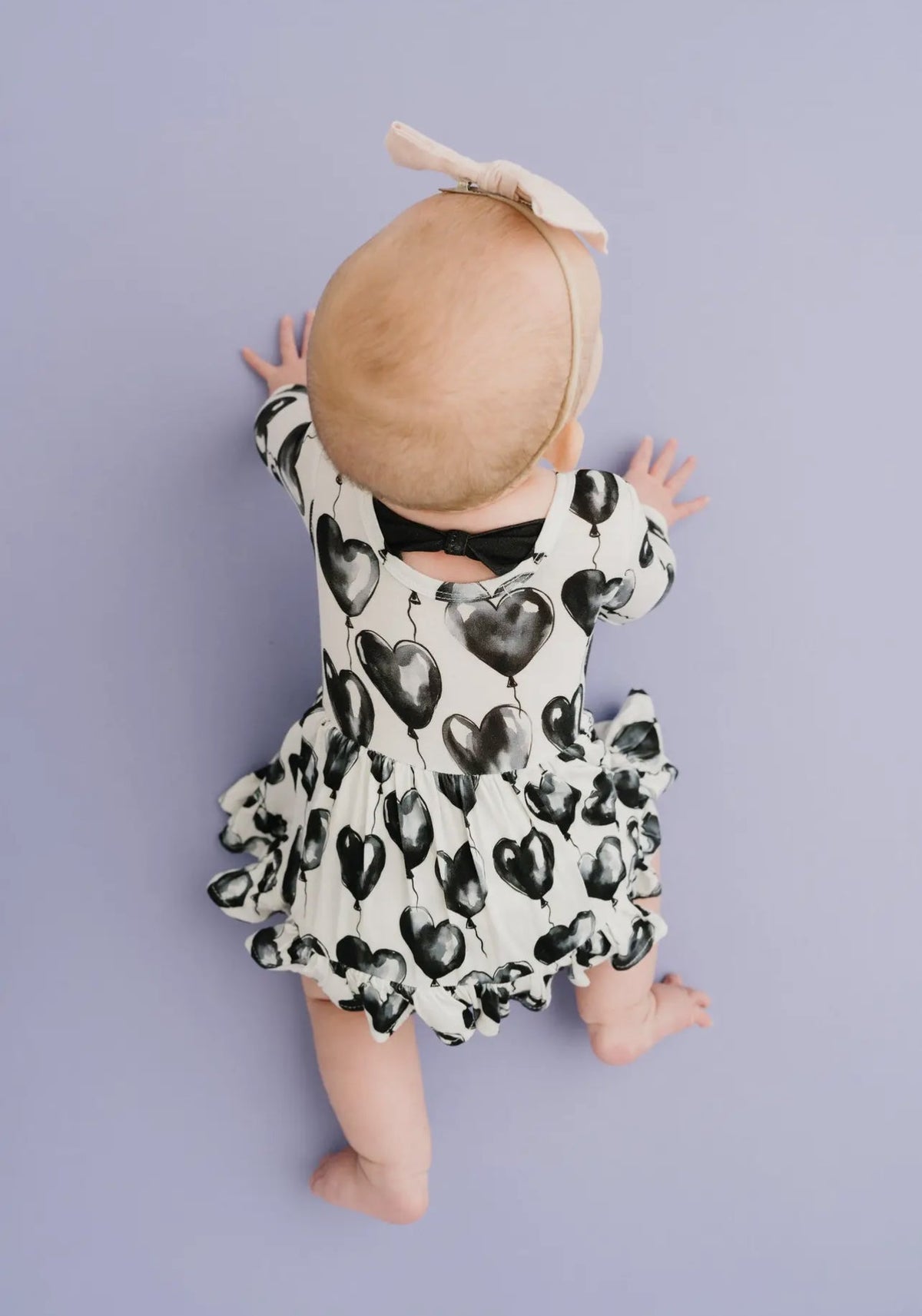Black Hearts Balloons Bodysuit Dress