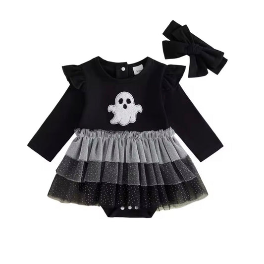 Ghost Tiered Romper Dress