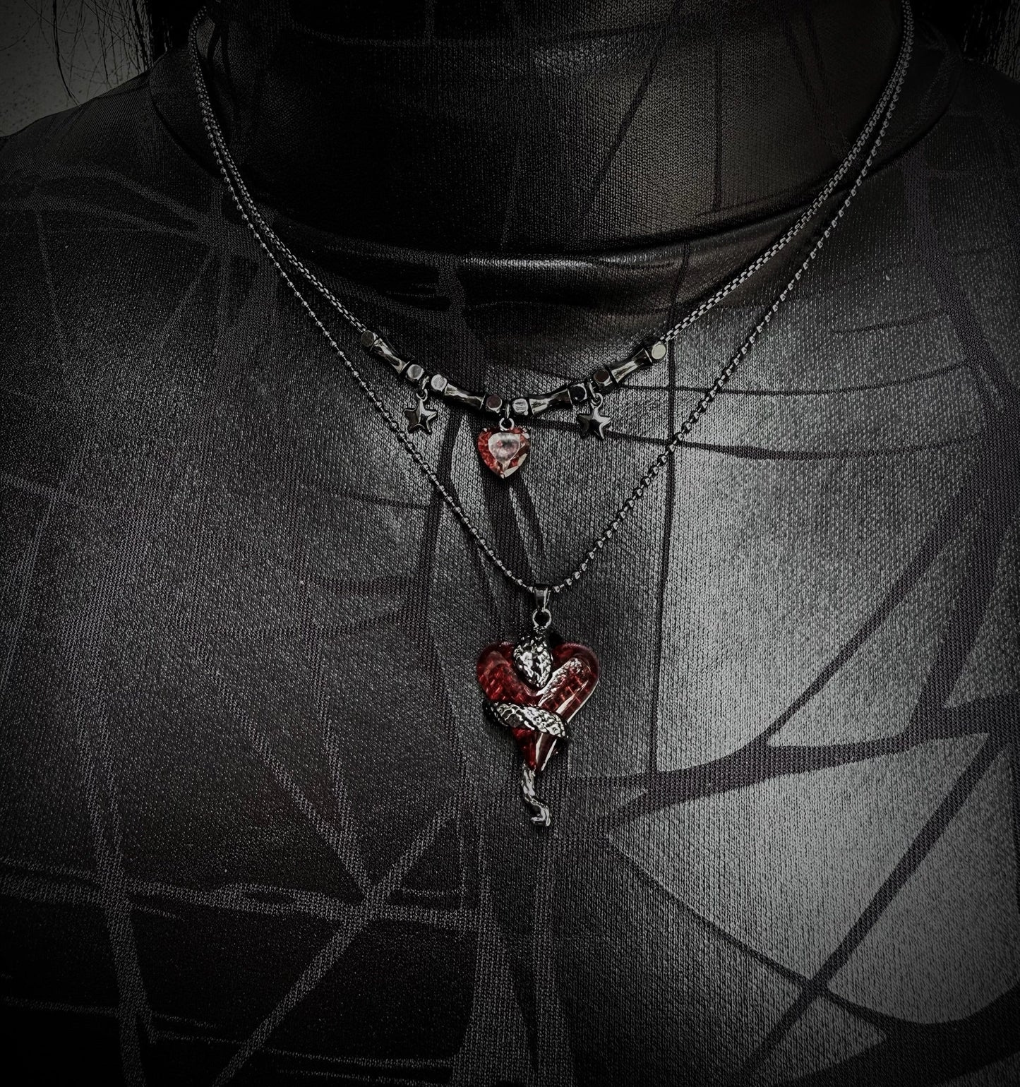 Coeur Serpent Necklace