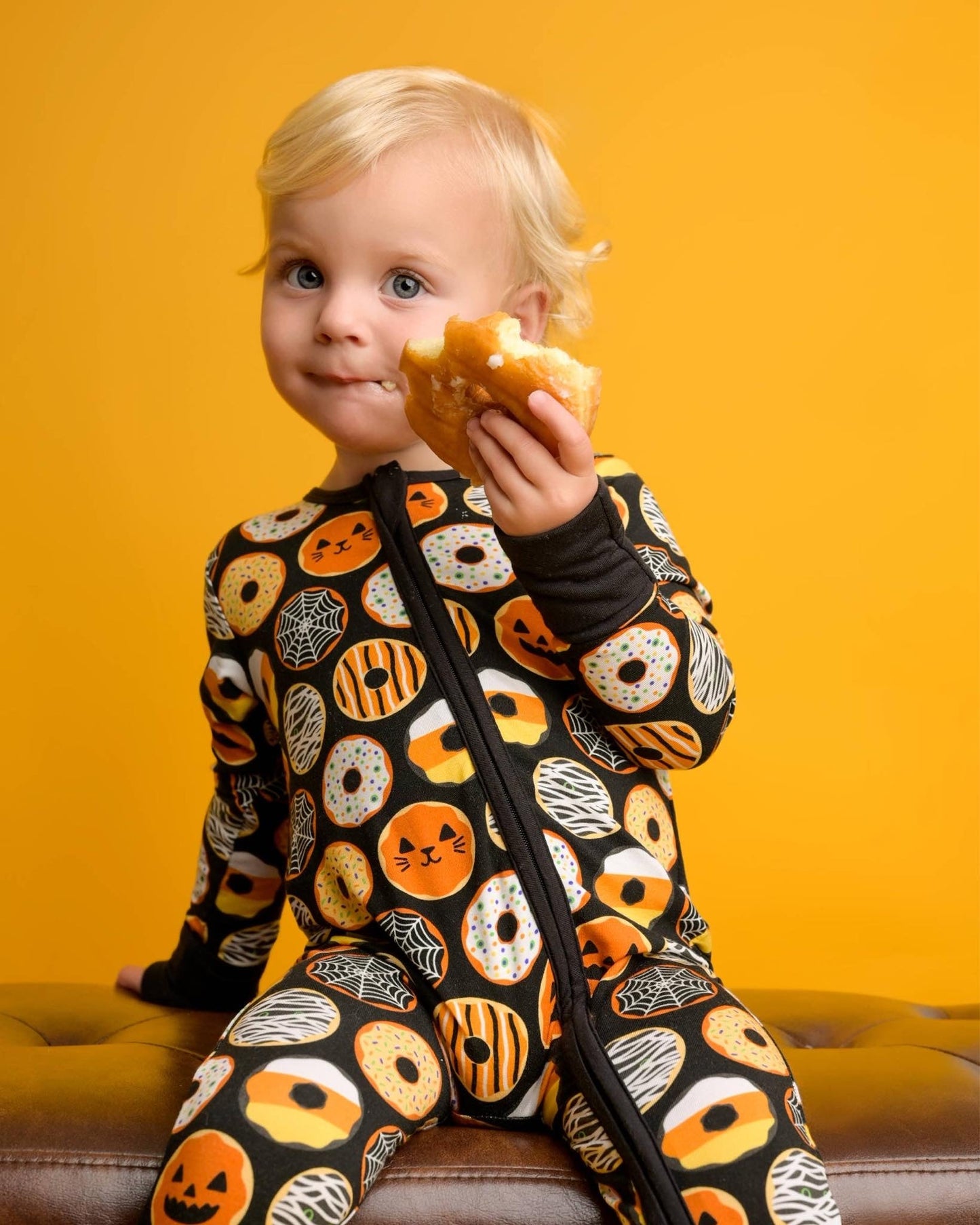 Halloween Krispy Scream Donuts Bamboo One Piece Zippy Pajamas