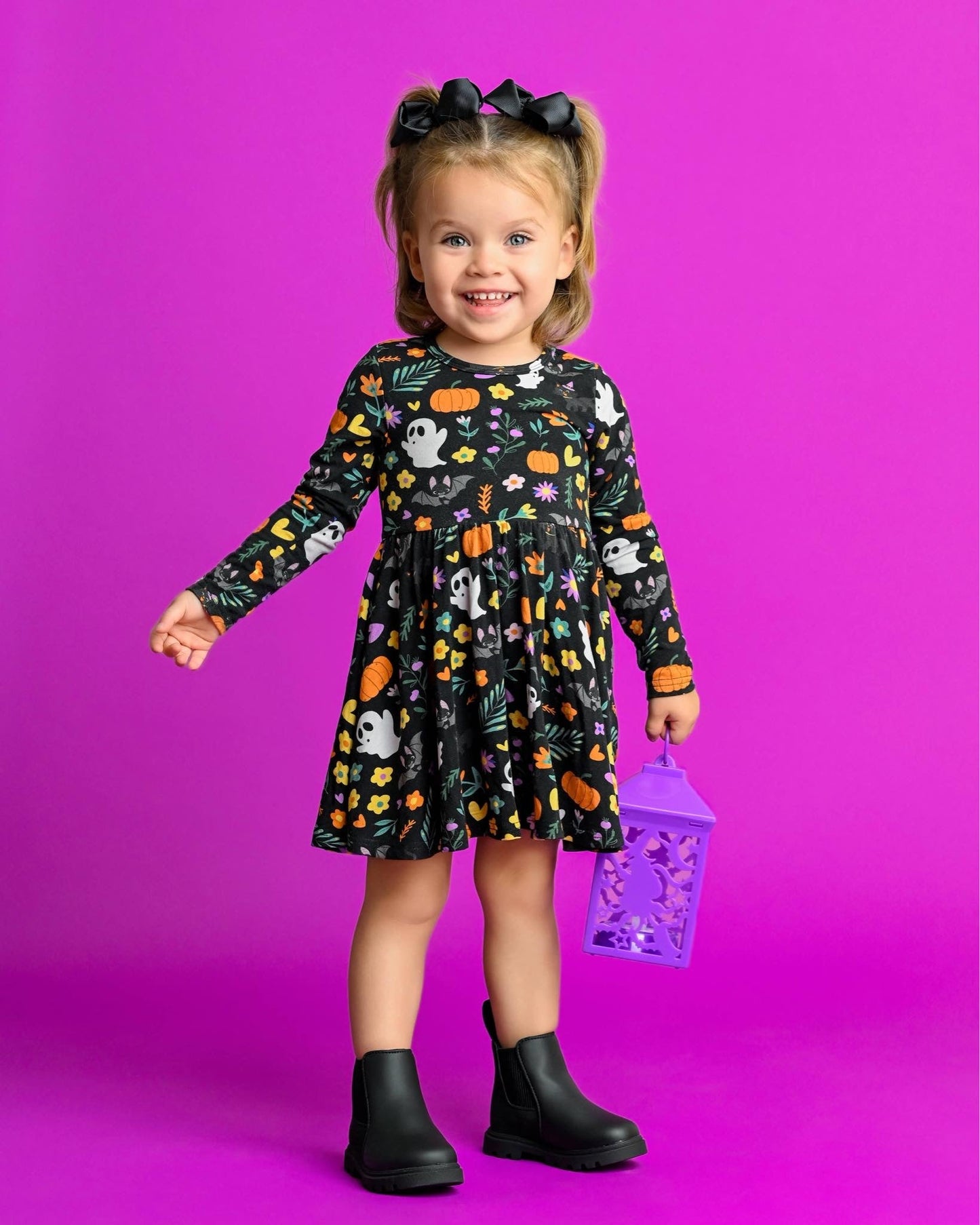 Halloween BOOquet Bamboo Twirl Dress with Pockets