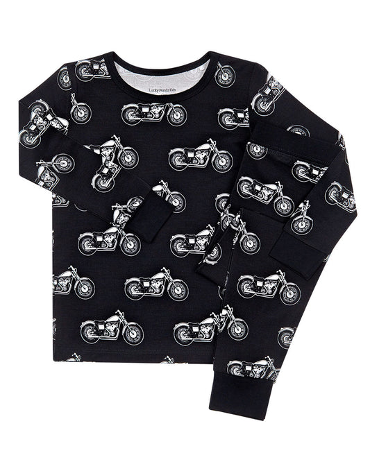 Bamboo Two Piece Set | Born to Ride Black