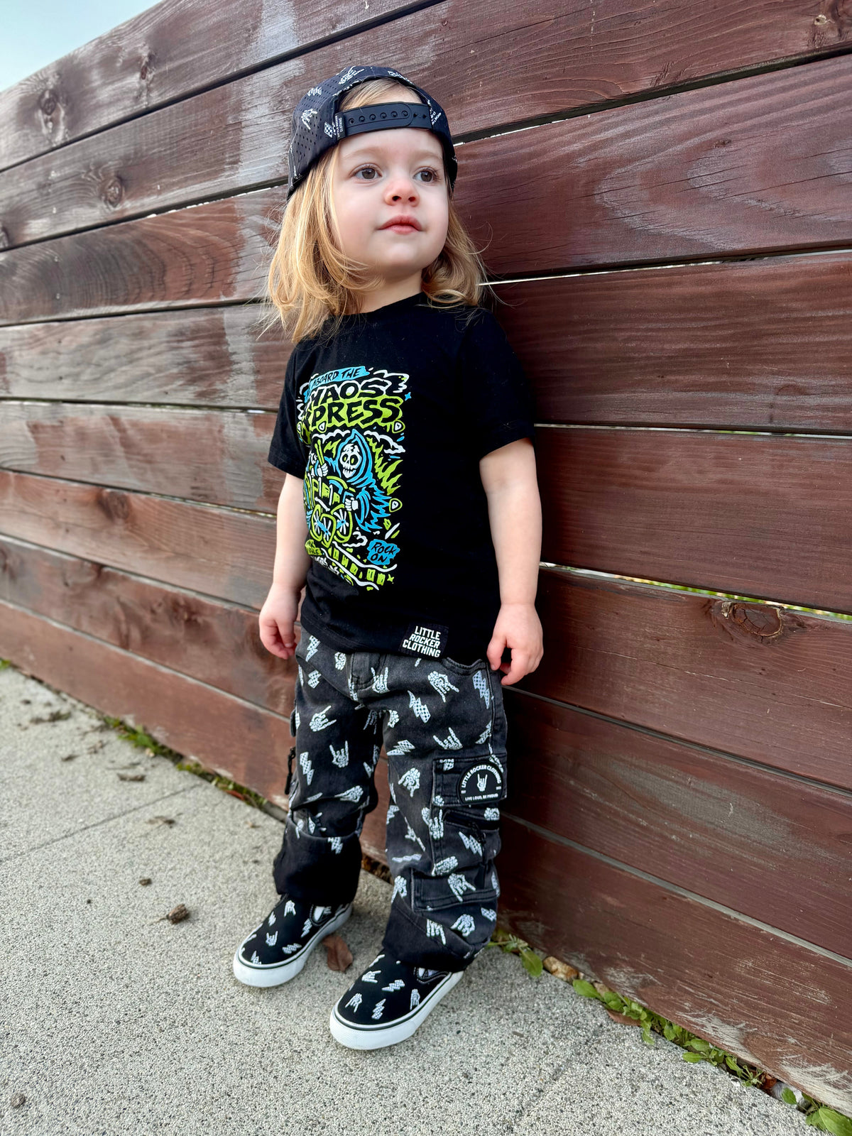 Bolted Bones Baggy Jeans (Washed Black)