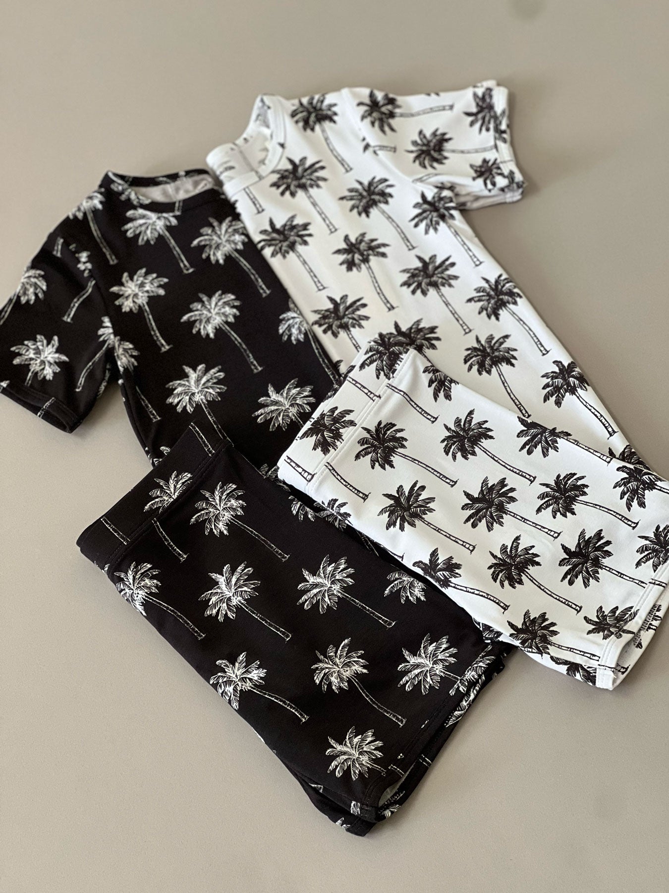 Bamboo Shorts Set | Palm Style Black