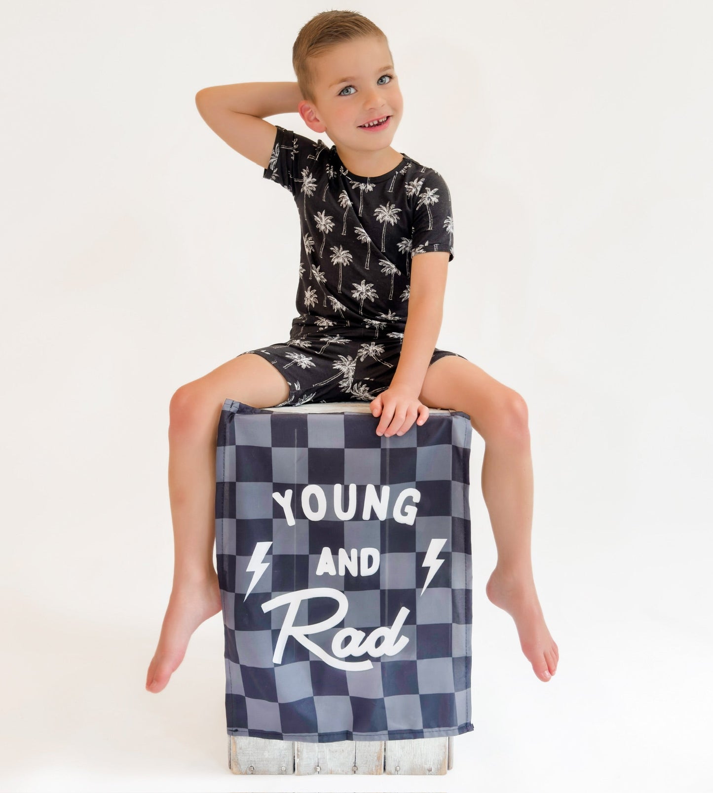 Bamboo Shorts Set | Palm Style Black